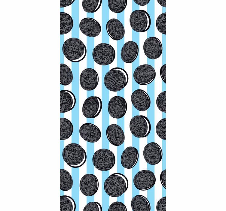 Papel tapiz cocina patrón rayas oreo - TenVinilo