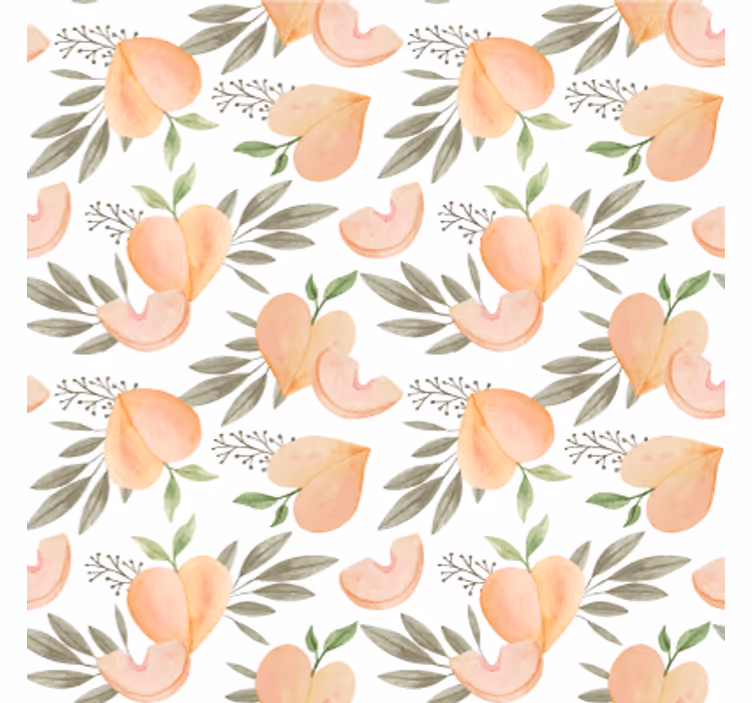Papel tapiz cocina ramo floral durazno - TenVinilo