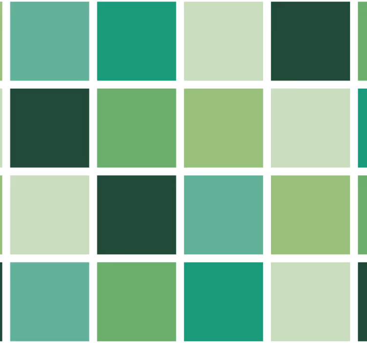 Papel tapiz baño bloques de color verde - TenVinilo