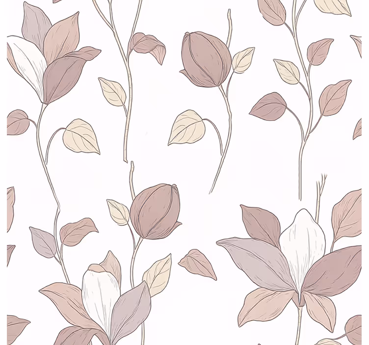 Papel tapiz recámara matrimonial floral rosa - TenVinilo