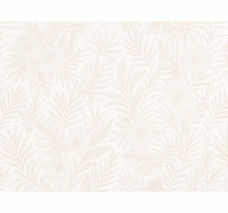 Papel tapiz recámara matrimonial neutro tropical - TenVinilo