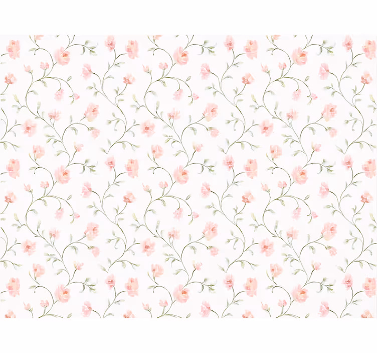 Papel tapiz recámara matrimonial flor botánica rosa - TenVinilo