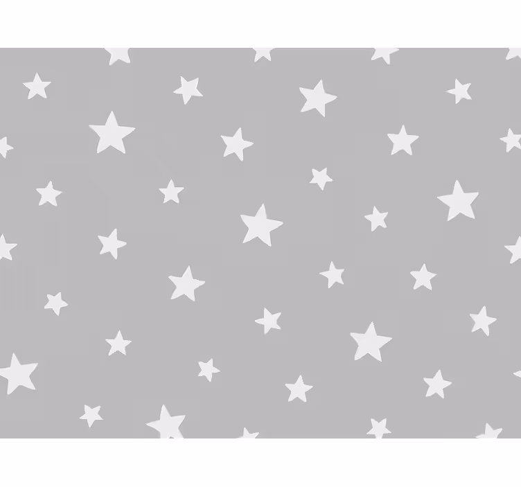 Papel tapiz infantil patrón de estrellas grises - TenVinilo