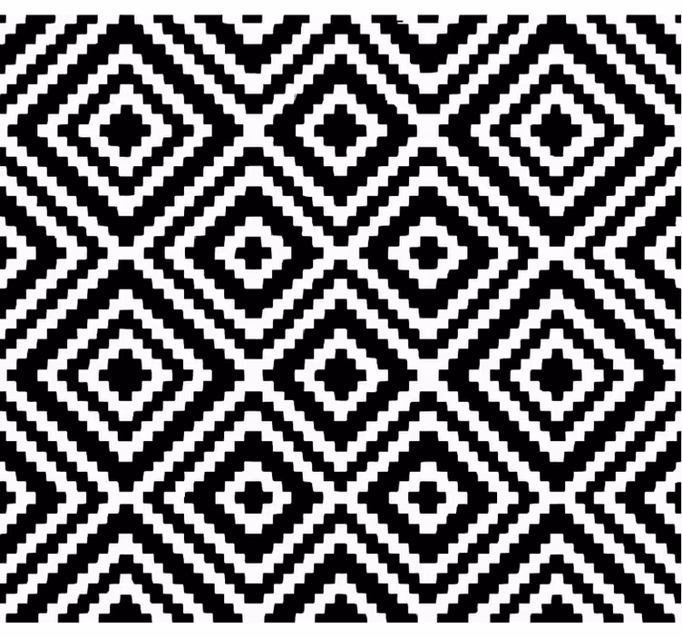 Papel tapiz para sala diseño de cuadrados blanco y negro - TenVinilo