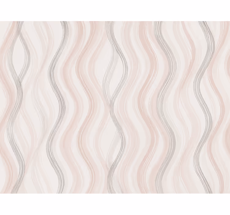 Papel tapiz infantil líneas acuareladas gris y rosa - TenVinilo