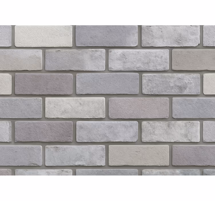 Papel tapiz para sala ladrillos gris claro - TenVinilo