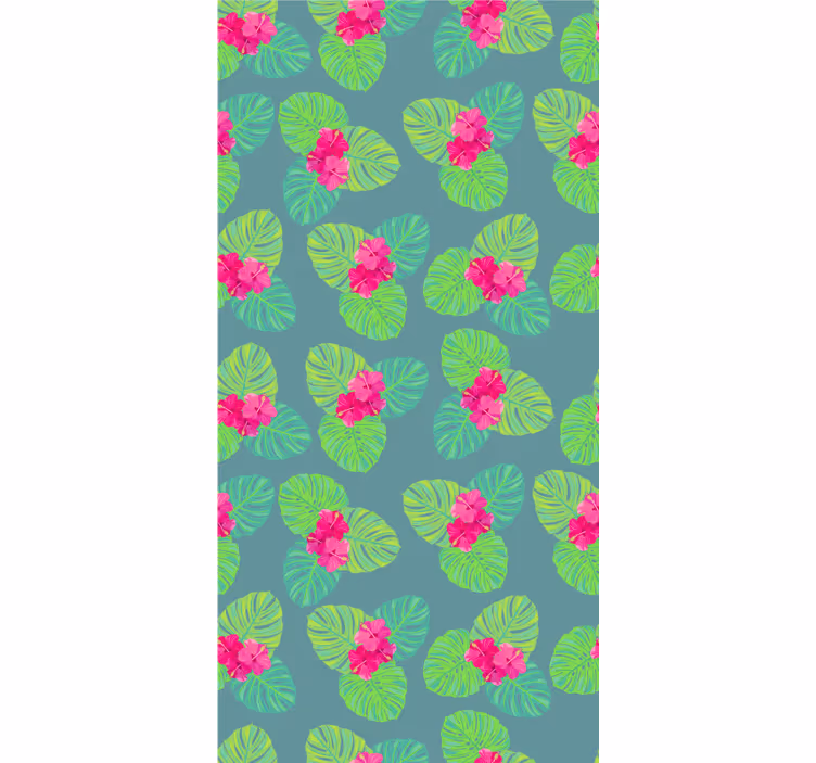 Papel tapiz floral diseño de flores de magnolia en agua - TenVinilo