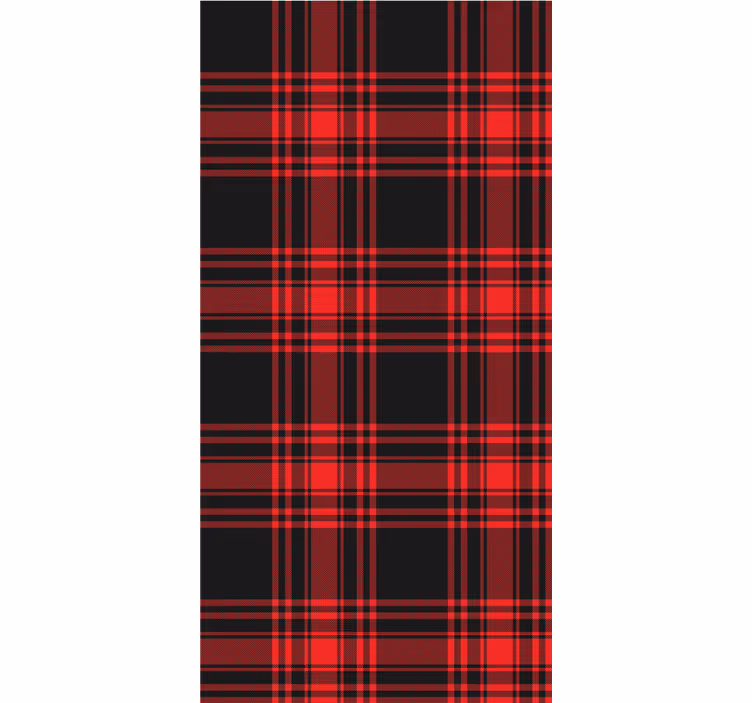 Papel tapiz recámara matrimonial patrón tartan - TenVinilo
