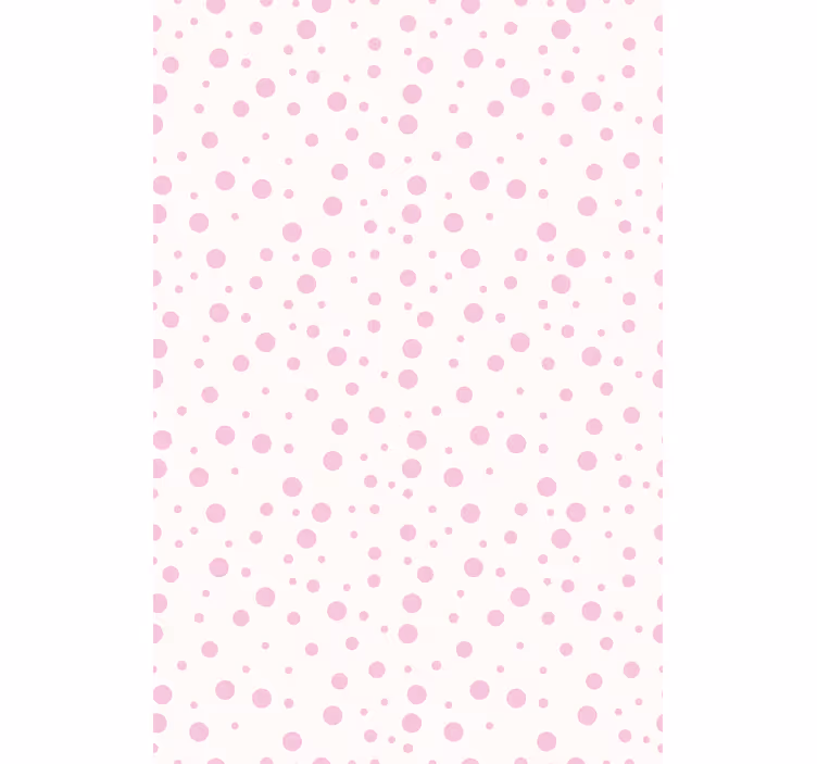 Papel tapiz recámara matrimonial puntos rosas suaves - TenVinilo