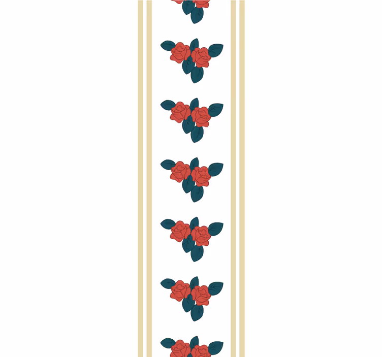 Papel tapiz para recámara diseño shabby chic rosas rojas - TenVinilo
