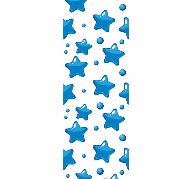 Papel tapiz para recámara globos estrella azules brillantes - TenVinilo