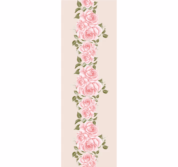 Papel tapiz para recámara patrón de rosas vintage rosas - TenVinilo
