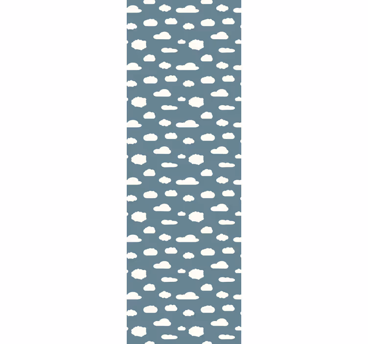Papel tapiz para recámara patrón blanco sobre fondo azul - TenVinilo