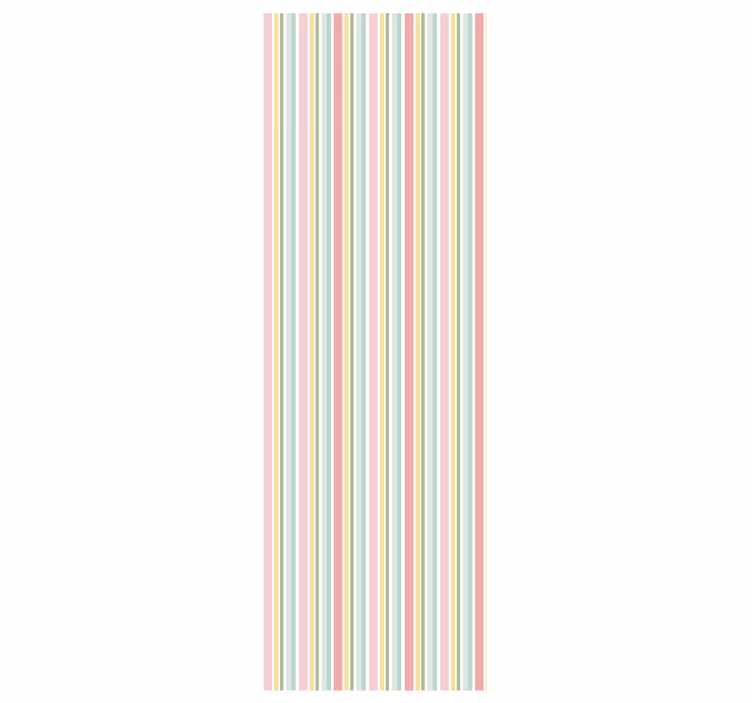 Papel tapiz para recámara diseño rayas pastel multicolor - TenVinilo