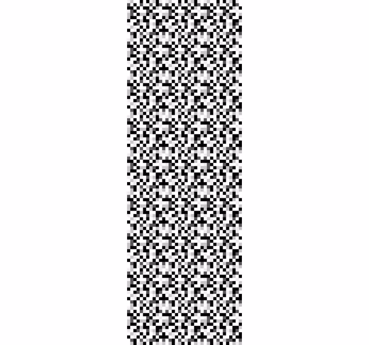Papel tapiz para recámara diseño a cuadros blanco y negro - TenVinilo