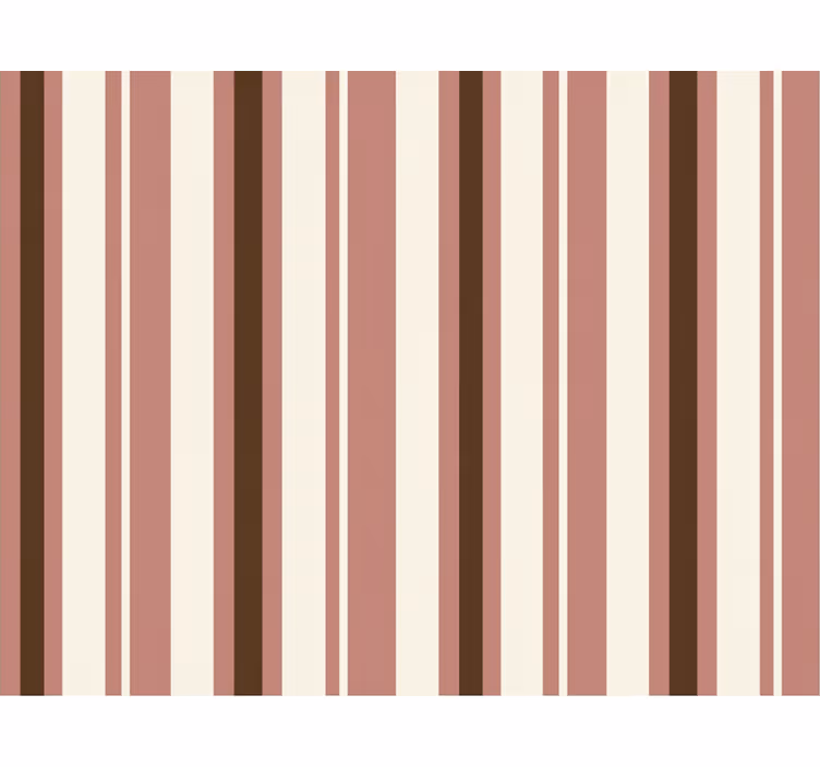 Papel tapiz rayas verticales rosa y marrón - TenVinilo