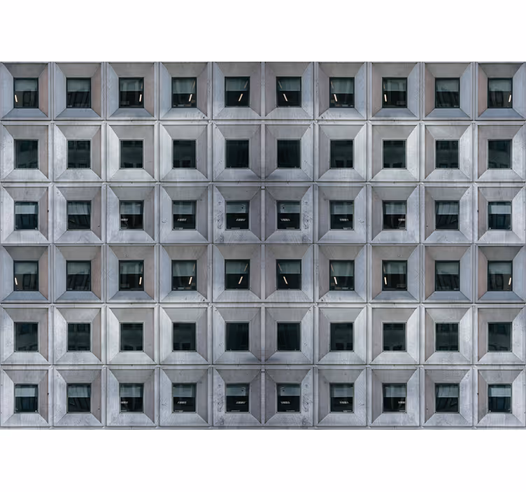 Papel tapiz metal arquitectura brutalista - TenVinilo