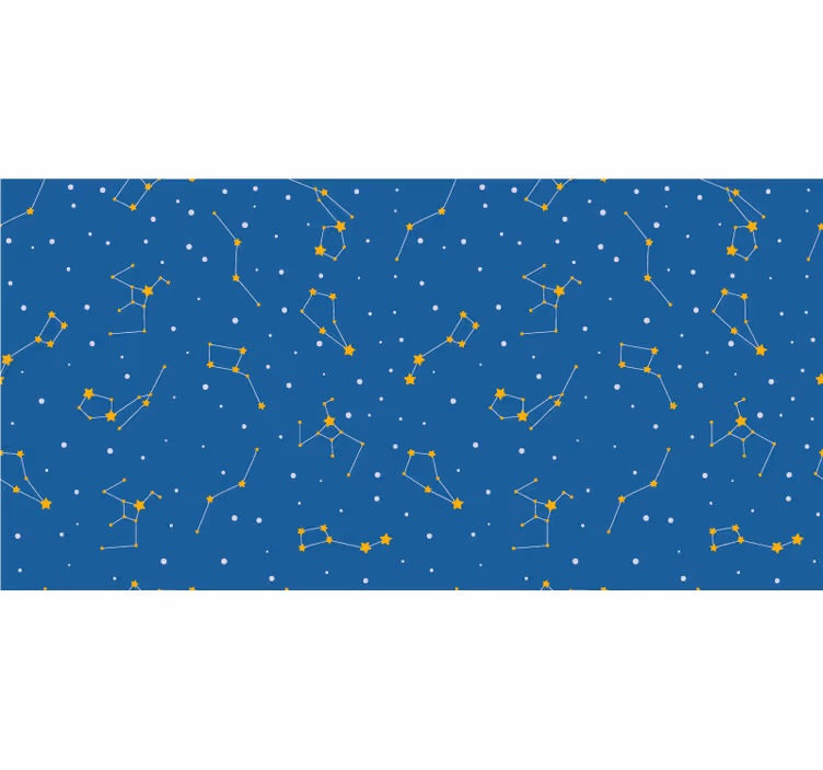 Papel tapiz azul gráfico de constelaciones en el cielo - TenVinilo