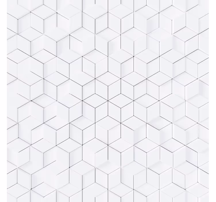 Papel tapiz blanco superficie con patrón geométrico - TenVinilo