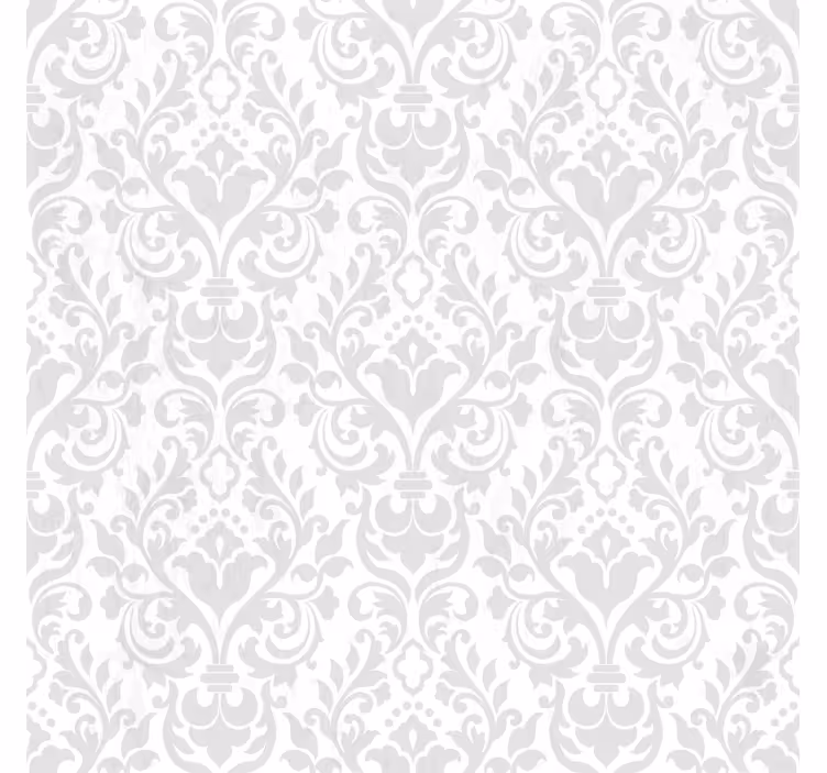 Papel tapiz blanco damasco desgastado - TenVinilo