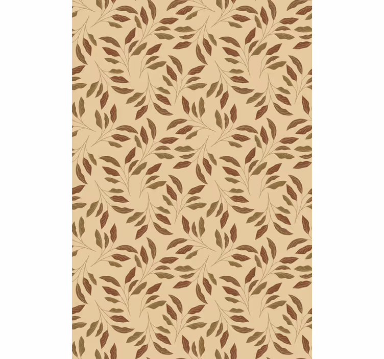 Papel tapiz beige elegancia frondosa - TenVinilo