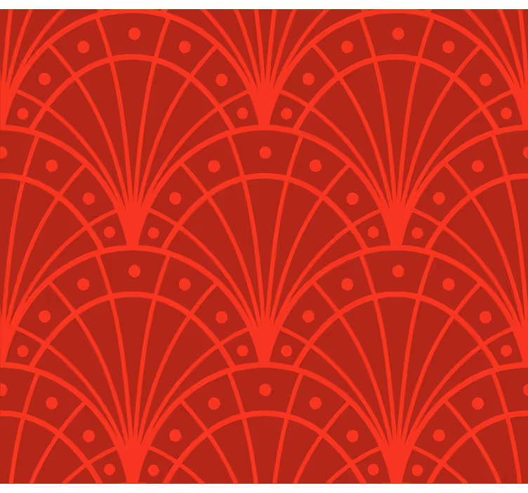 Papel tapiz rojo elegante estilo art déco - TenVinilo