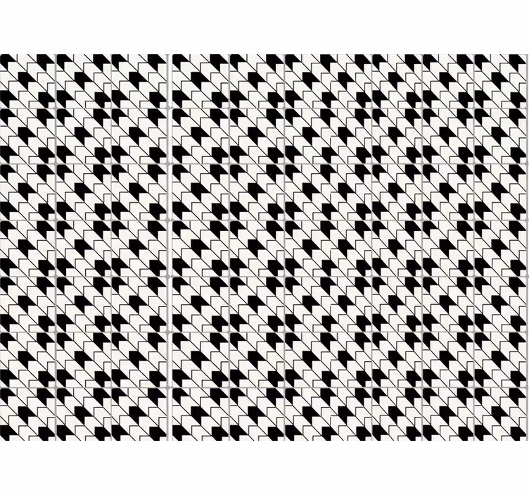 Papel tapiz negro y alfombra blanco y negro - TenVinilo