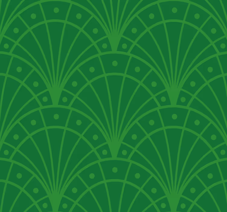Papel tapiz verde estilo art decó - TenVinilo
