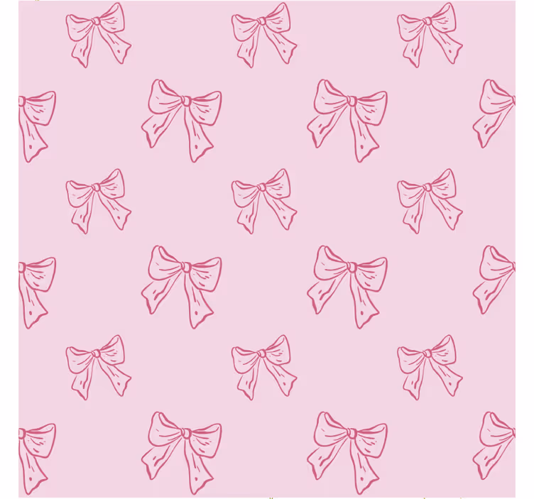 Papel tapiz rosa con estampado de lazos rosas - TenVinilo