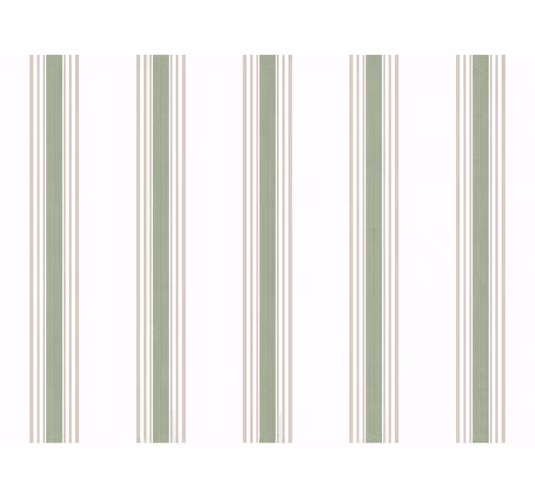 Papel tapiz cocina rayas verdes y beige - TenVinilo