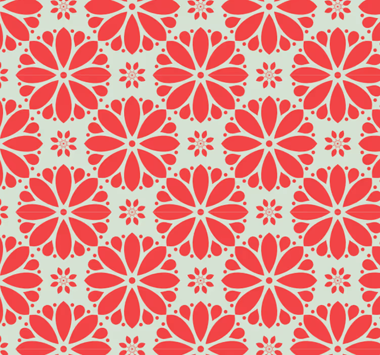 Papel pintado ornamental motivos florales - TenVinilo