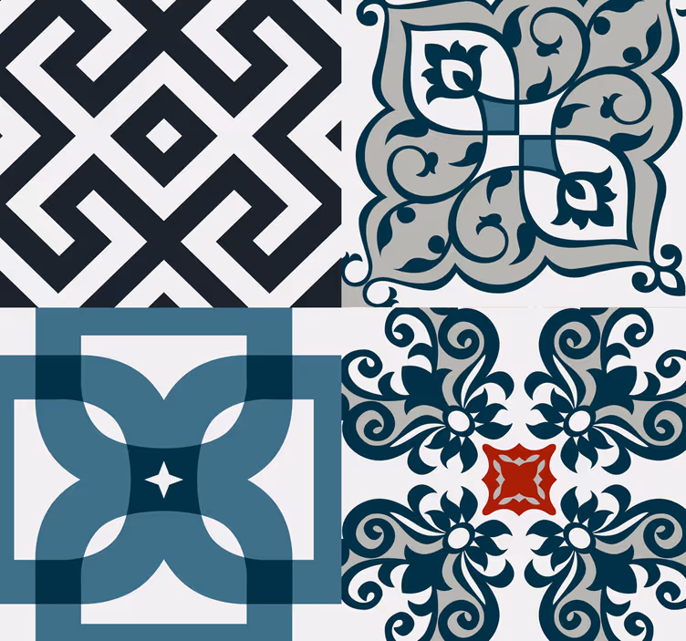 Papel pintado cocina azulejos portugueses retro - TenVinilo