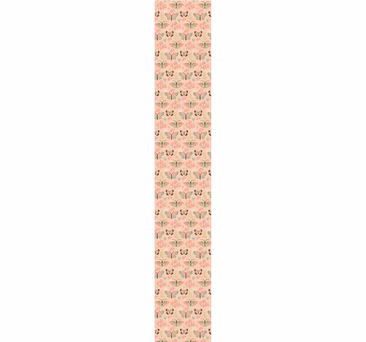 Papel tapiz infantil motivo de mariposas rosas - TenVinilo