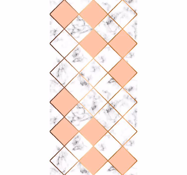 Papel tapiz ornamental patrón de mosaico geométrico - TenVinilo