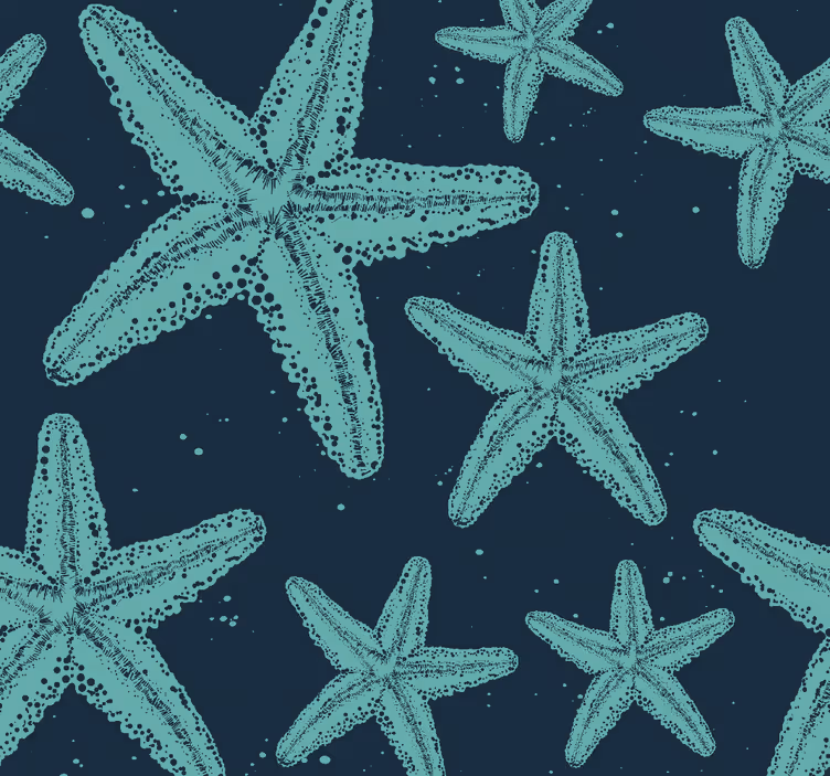 Papel tapiz animales patrón de estrella de mar - TenVinilo