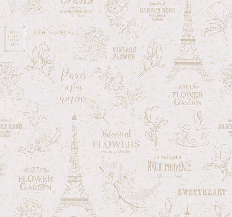 Papel pintado retro Estilo paris - TenVinilo