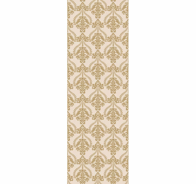 Papel tapiz vintage detalles florales en beige - TenVinilo