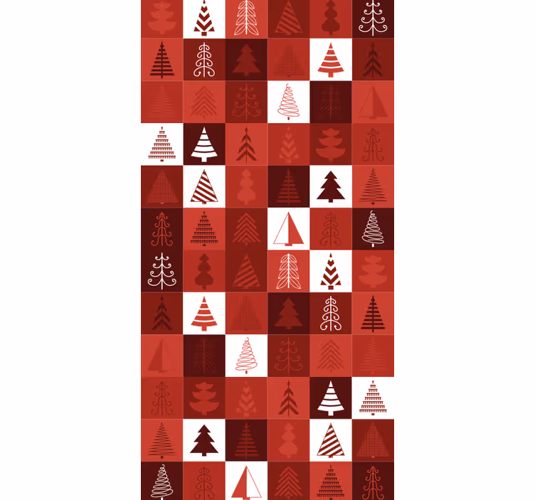 Papel tapiz navidad patrones de arboles festivos - TenVinilo