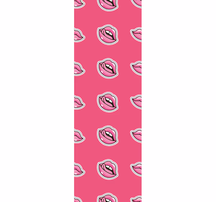 Papel tapiz arte diseño de patrón de labios - TenVinilo