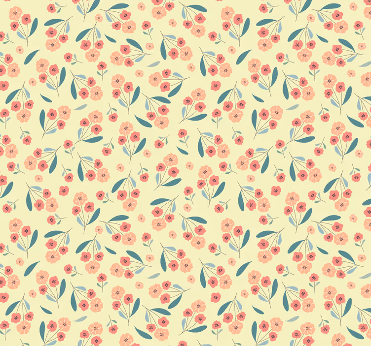 Papel pintado flores rosadas para salón - TenVinilo