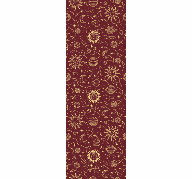 Papel tapiz recámara matrimonial patrones celestiales - TenVinilo