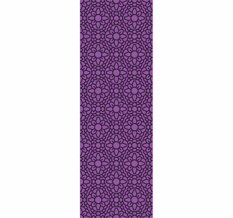 Papel tapiz floral patrón geométrico floral - TenVinilo