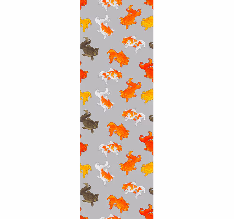 Papel pintado animal Patrón de pez dorado japonés - TenVinilo