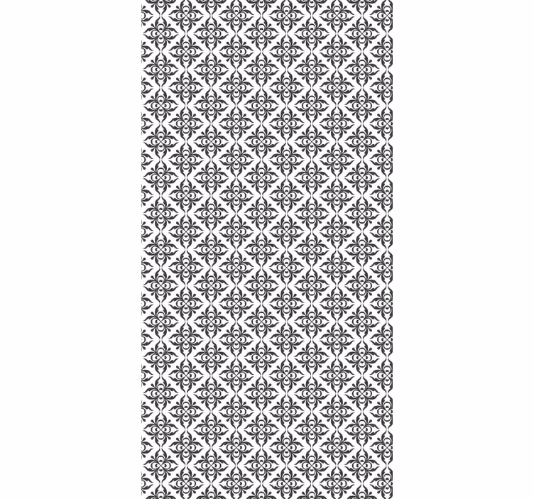 Papel tapiz oficina elegante floral negro - TenVinilo