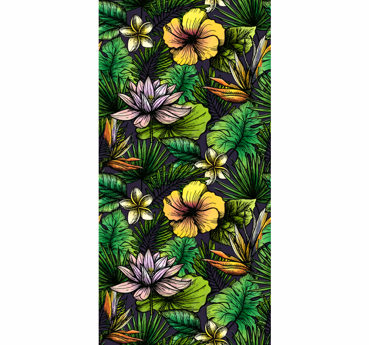 Papel tapiz naturaleza floración tropical - TenVinilo