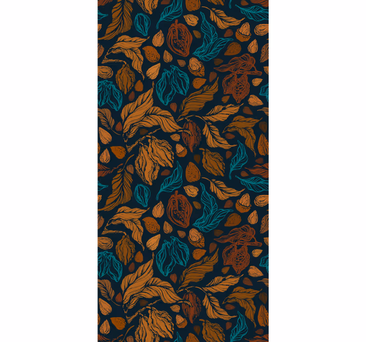 Papel pintado cocina Patrón de cacao - TenVinilo