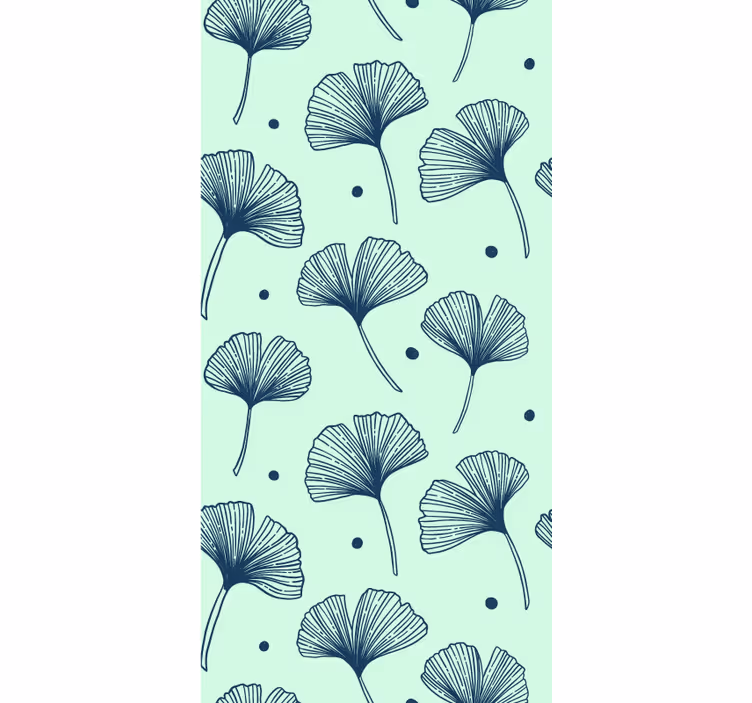 Papel tapiz hojas patrón de hoja de ginkgo - TenVinilo