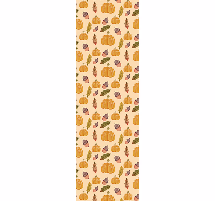 Papel tapiz Halloween patrón de cosecha de otoño - TenVinilo