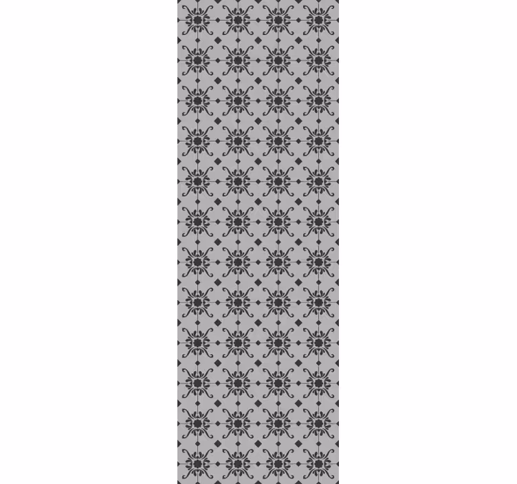 Papel tapiz ornamental patrón floral adornado - TenVinilo