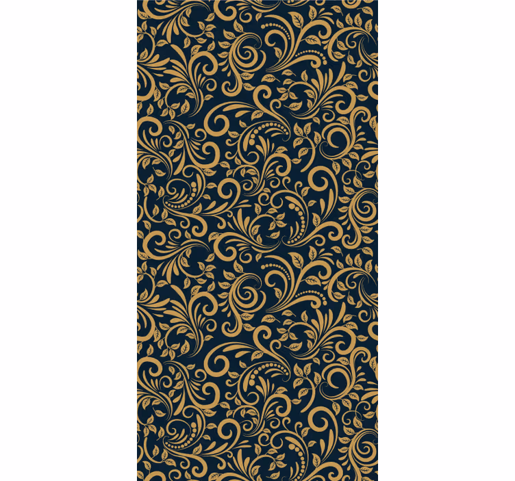 Papel tapiz floral patrón de follaje adornado - TenVinilo